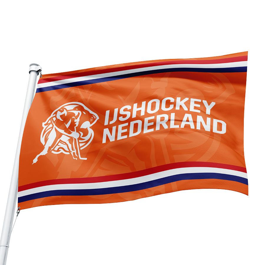 cafetaria haak Gelijk Vlag IJshockey Nederland 70×50 cm – IJ.H.C. Dordrecht Lions