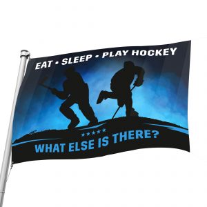 Vlag Eat, Sleep, Play Hockey 70×50 cm