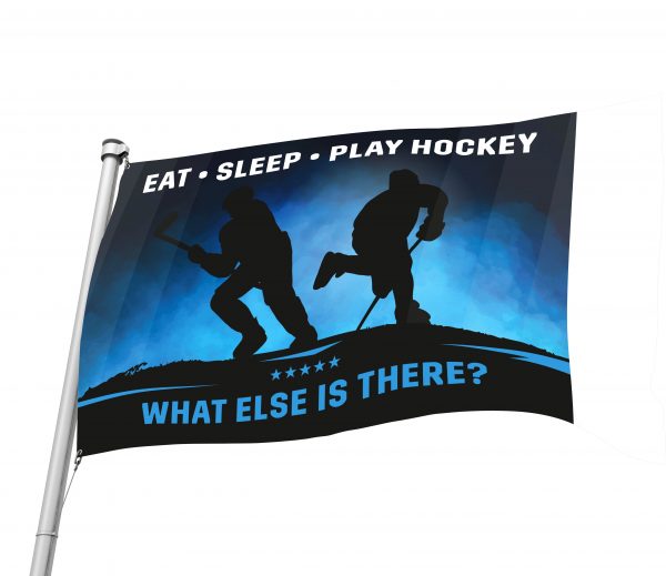 Vlag Eat, Sleep, Play Hockey 70×50 cm