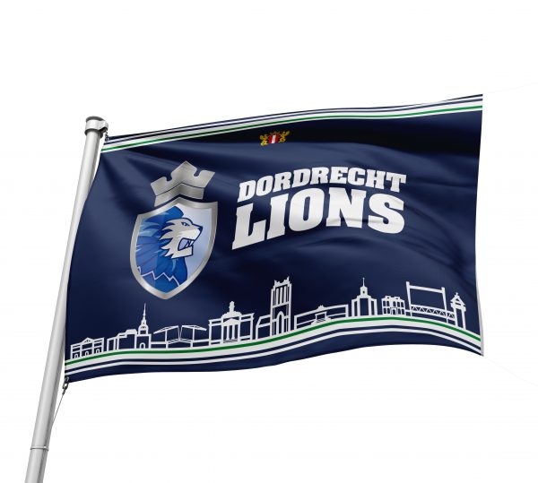 Dordrecht Lions Vlag Skyline 70x50 cm