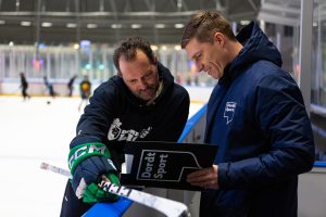 Dordrecht Lions - Dordt Sport Clubkader coach, Jeroen Put en Sander de Gruiter in overleg.